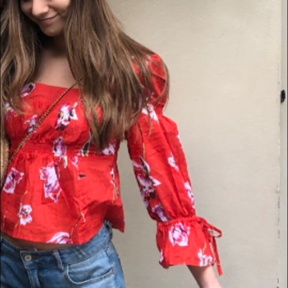 Free People Floral Top